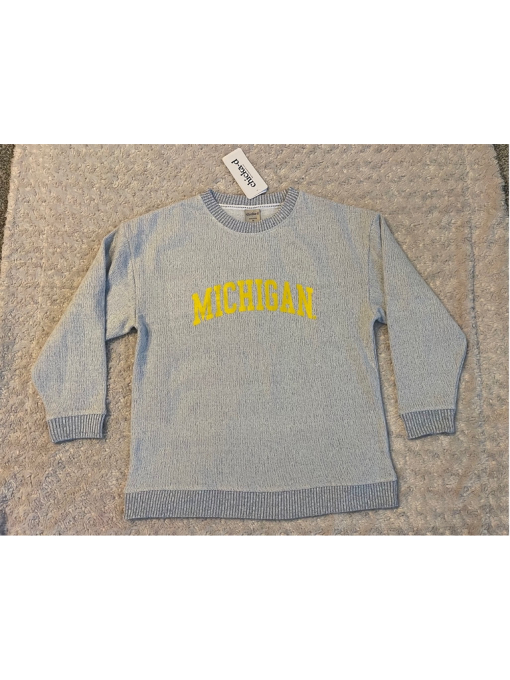 Michigan Women’s Chica-d Sweatshirt, Size Medium, NWT